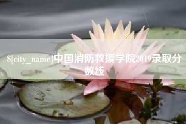 莒县中国消防救援学院2019录取分数线