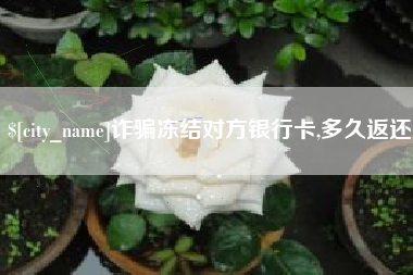 莒县诈骗冻结对方银行卡,多久返还