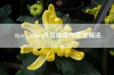 莒县九宫排盘方法,定局法