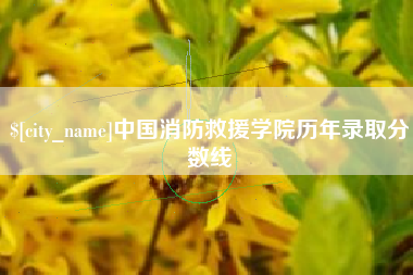 莒县中国消防救援学院历年录取分数线