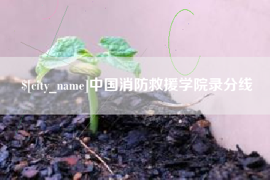 莒县中国消防救援学院录分线