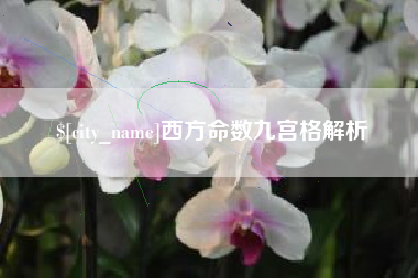 莒县西方命数九宫格解析