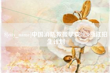 莒县中国消防救援学院2020浙江招生计划