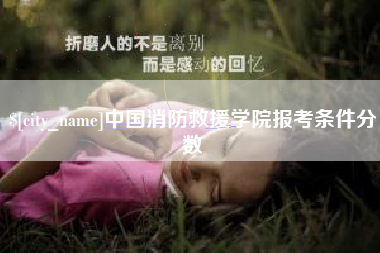 莒县中国消防救援学院报考条件分数