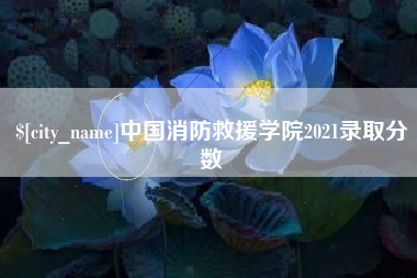 莒县中国消防救援学院2021录取分数