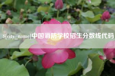 莒县中国消防学校招生分数线代码