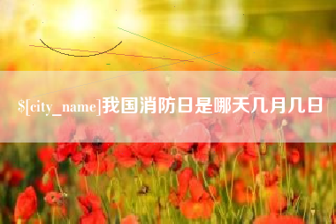 莒县我国消防日是哪天几月几日