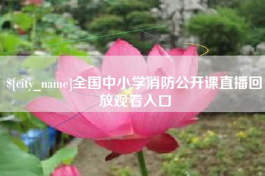 莒县全国中小学消防公开课直播回放观看入口