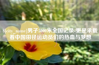 莒县男子5000米全国记录-更是承载着中国田径运动员们的热血与梦想