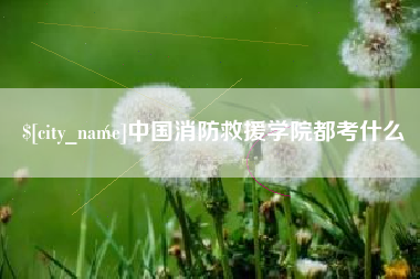 莒县中国消防救援学院都考什么