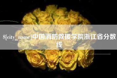 莒县中国消防救援学院浙江省分数线