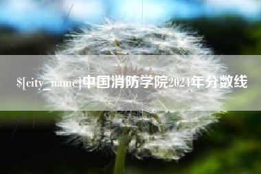 莒县中国消防学院2024年分数线