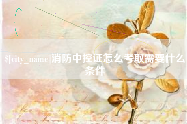 莒县消防中控证怎么考取需要什么条件