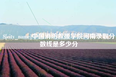 莒县中国消防救援学院河南录取分数线是多少分