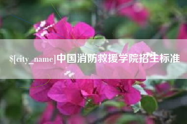 莒县中国消防救援学院招生标准