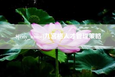 莒县九宫格人才管理策略