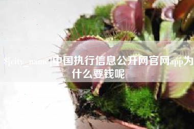 莒县中国执行信息公开网官网app为什么要钱呢